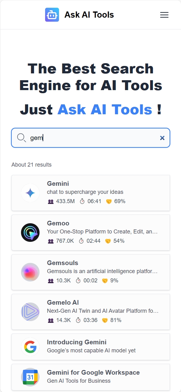 AskAITools-最佳人工智能工具搜索引擎