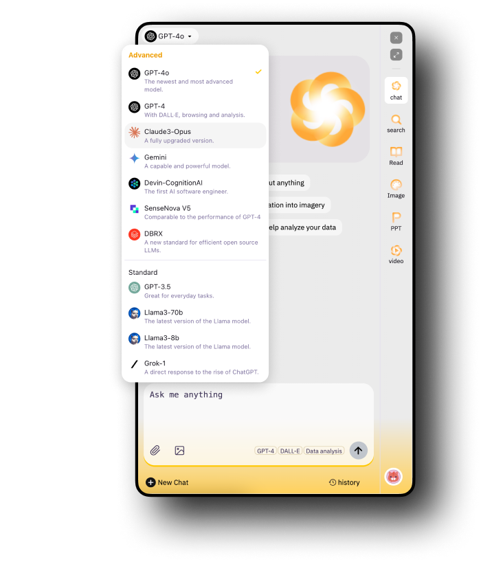 ChandlerAi-聚合多功能实用AI 助手 GPT-4o Claude3.5 Sonnet 免费使用