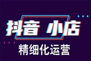 抖店精细化运营全案课，抖音​小店从0-1集训营，电商系统运营实操课-蚂蚁杂铺