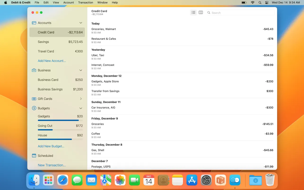 Debit & Credit Premium v6.3.2 Mac个人财务管理工具破解版